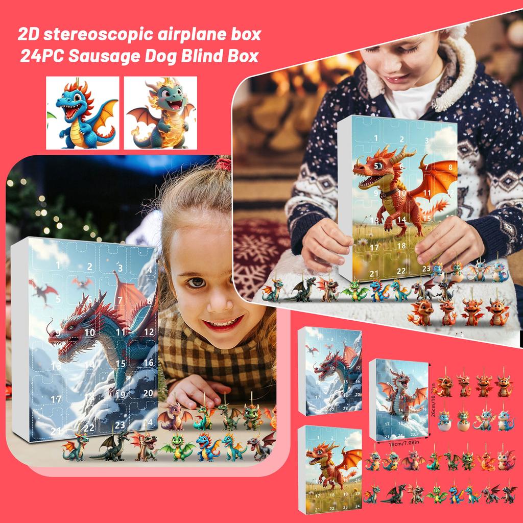 2d Box Holiday Countdown Gift Holiday Advent Accessories For Children Gift