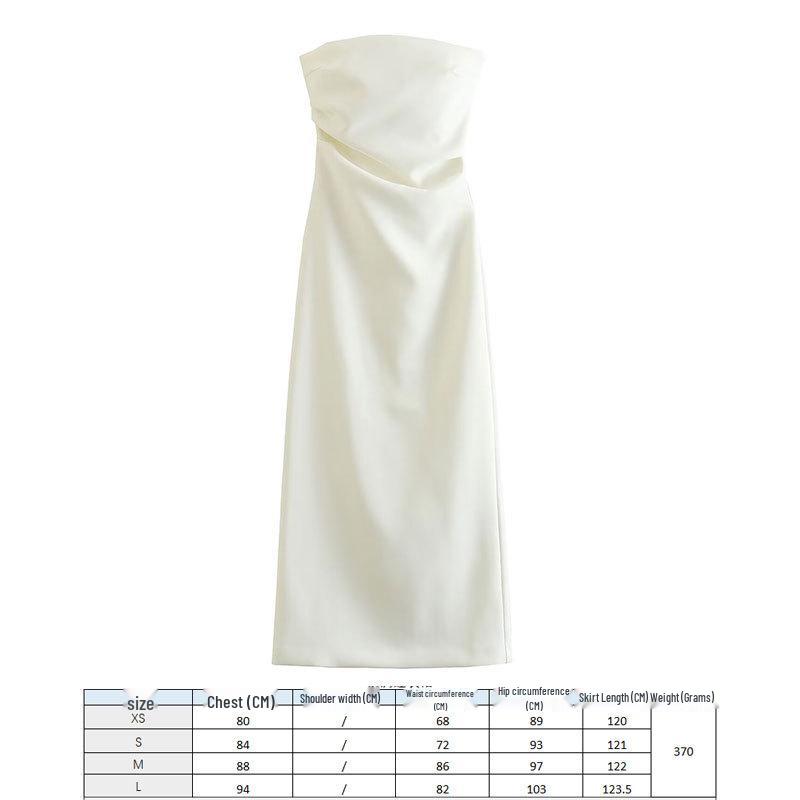 2024 European and American Fashion Black Silk Satin Midi Dress - Round Neck Sleeveless Design