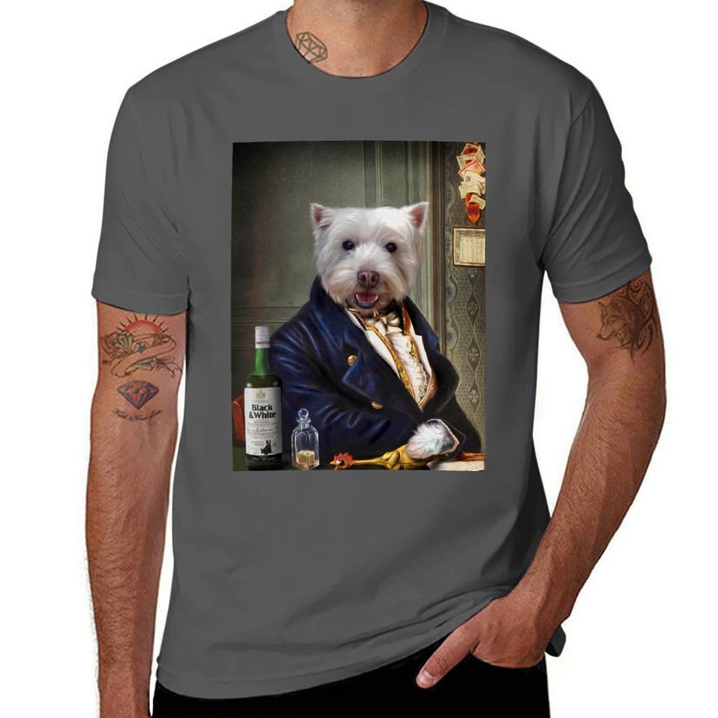 Westie Dog Portrait Romeo Tshirt Casual Daily Outfit Tshirt
