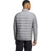 Adidas Solid Color Printed Logo Zippered Down Jacket Men Outerwear Grey HG5763