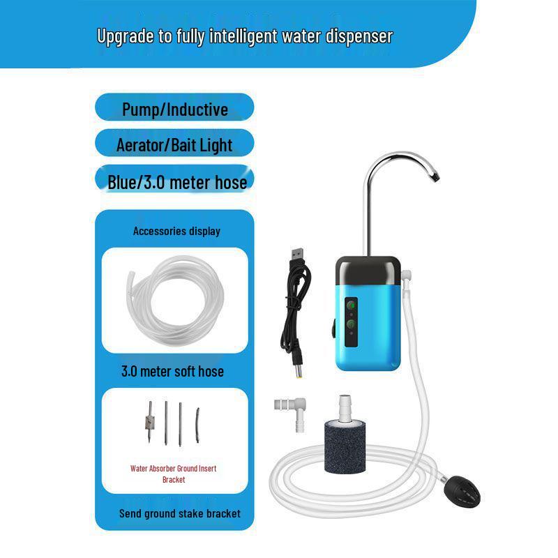 Tragbarer wiederaufladbarer elektrischer Wasserspender für Händewaschen im Freien und Belüfter zum Angeln