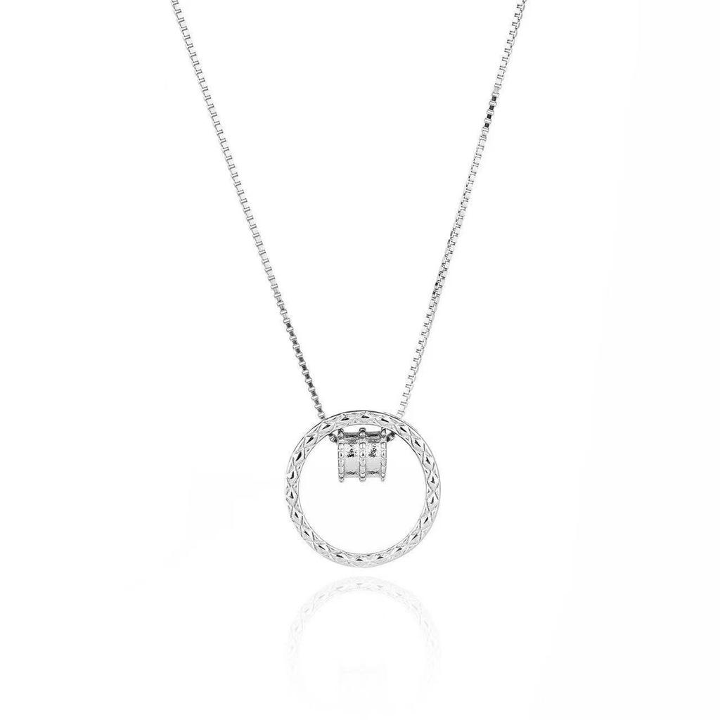 Small waist necklace, circle pendant, women's light luxury simple temperament collarbone chain direct sales