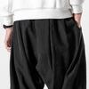 Mid-Rise Elastic Waistband Drawstring Pockets Solid Color Men Bloomers Spring Autumn Thin Style Hip Hop Trousers Streetwear