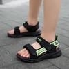 Big Brand Boys' Sandals 2024: Summer Beach Shoes for Middle and Older Children - Soft Sole, Non-Slip Outdoor Wear