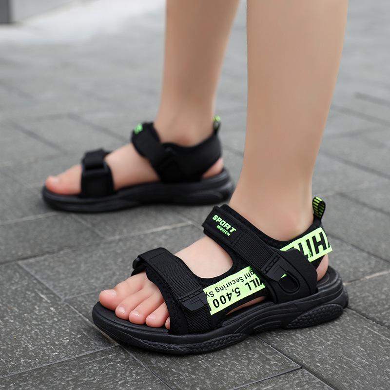 Big Brand Boys' Sandals 2024: Summer Beach Shoes for Middle and Older Children - Soft Sole, Non-Slip Outdoor Wear