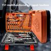 151pcs High-Quality Compact Kit - Car, Bicycle, and Motorcycle Care-Professional Automotive Master Tool Set