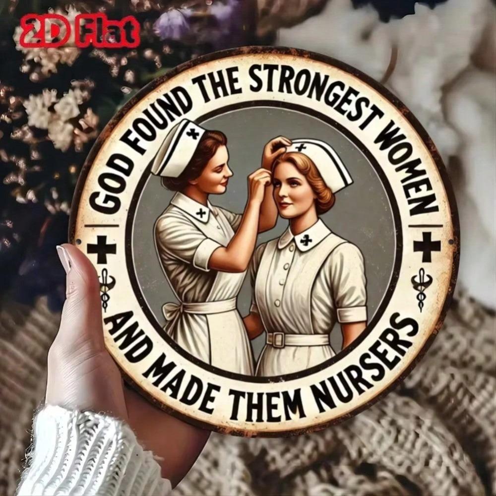 Vintage Strongest Woman of God Metal Tin Sign Retro Wall Art for Home Bar Cafe Garage