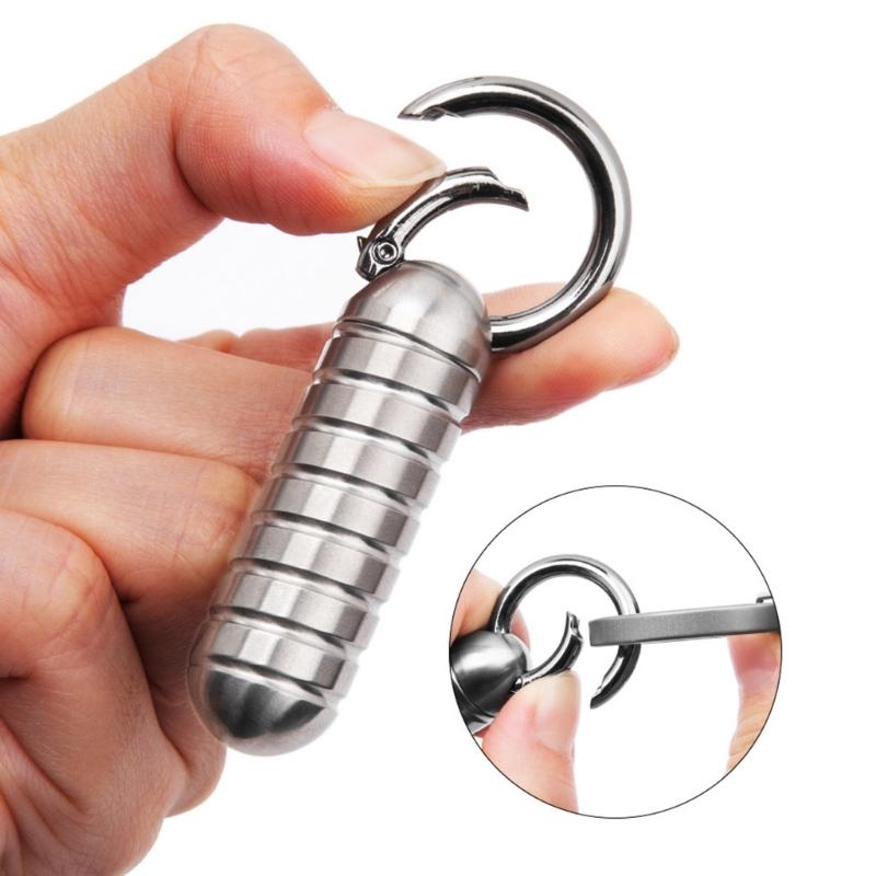 Titanlegierung Pillendose Wasserdichte Medikamentenbox Hülle Schlüsselanhänger Halter Behälter Flaschen Kleine Reise-Medikamentenflaschen