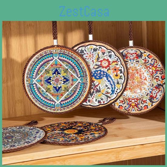 Ceramic Coasters Mat Insulation Heat For Kitchen Dining Antiscalding Cork Bottom Bowl Cup Mat Table Home Decor