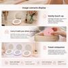 LED Foldable Makeup Mirror 2X Magnification USB Type-C Rechargeable Compact Mirror with Light Portable Travel Cosmetic Mirror for Women