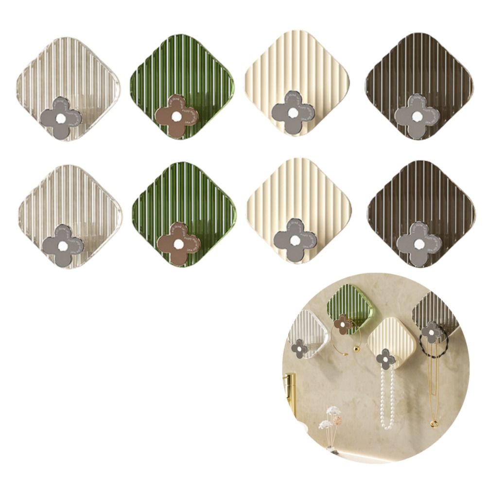 

8 шт. разноцветные крючки для пальто и полотенец, акриловые настенные крючки, водонепроницаемые и маслостойкие липкие крючки для дома