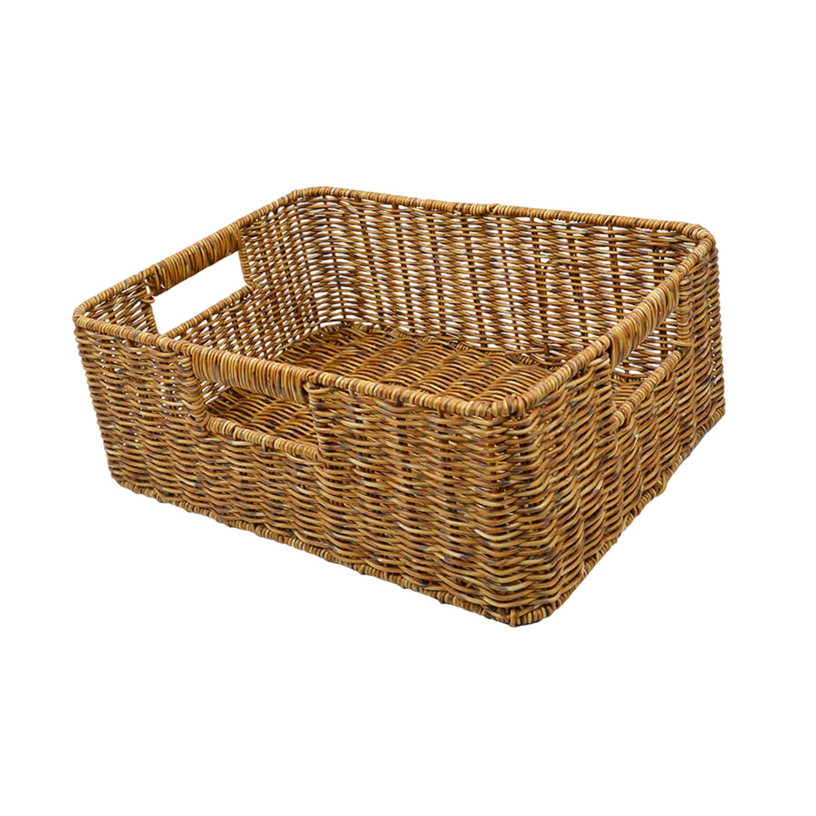 

Rattan Storage Basket Sundries Storage Basket for Living Room Farmhouse