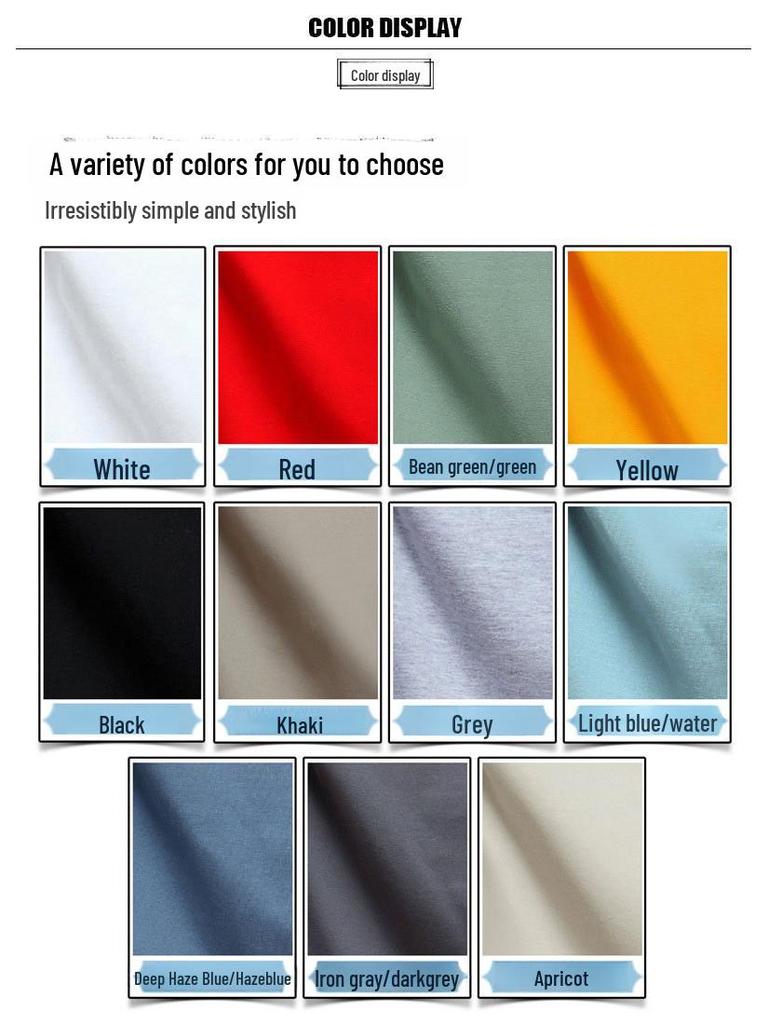 Men's Summer 2025 Pure Cotton Heavyweight Short-Sleeve Fashion T-Shirt