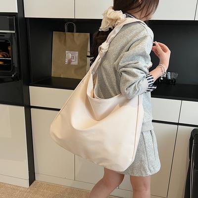Bolsa de vento preguiçosa de nicho simples e versátil bolsa de ombro mensageiro de grande capacidade para aula de estudante sacola tote para pendular