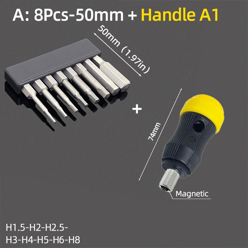 Sechskant Schraubendreher Bit Set Metrisch 50mm Magnetische Spitze 6,35mm Sechskantschaft Schraubendreher Bohrer Ratsche Handwerkzeuge Zubehör