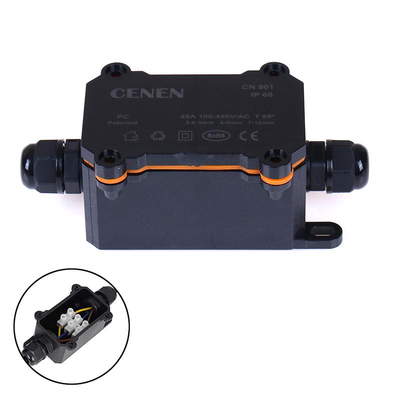 2Way Waterproof Ip68 Electrical Cable Wire Connector Junction Box For Outdoor
