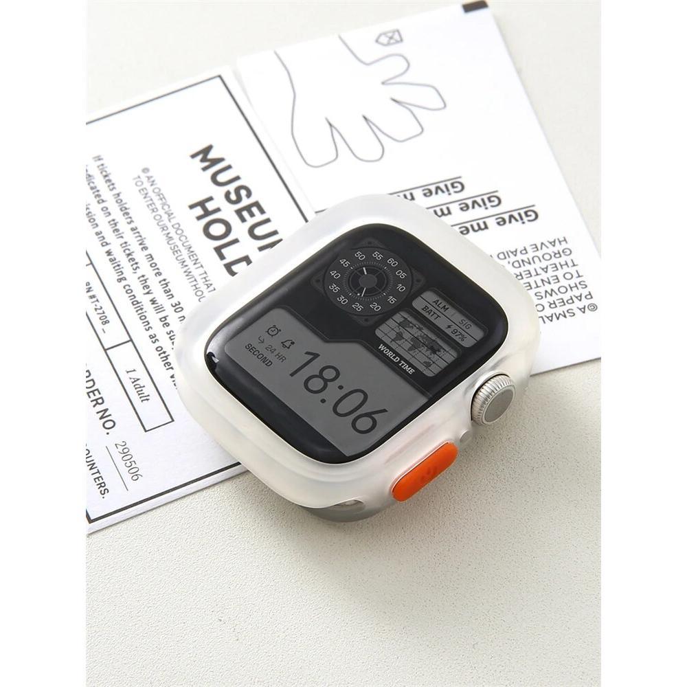 Bumper Soft Silicone Case For Apple Watch Ultra 11 10 9 8 7 6 SE 5 Anti-drop Shockproof Matte Cover For iwatch 49mm 41mm 42mm 46mm 40mm 44mm 45mm