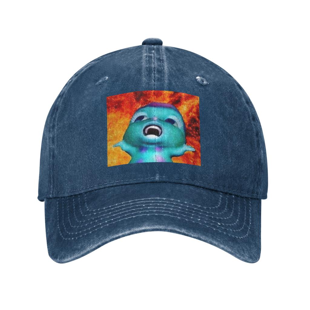 Unisex Baseball Hats bibble meme Denim Fabric Streetwear Baseball Caps Hip Hop Cap Casquette
