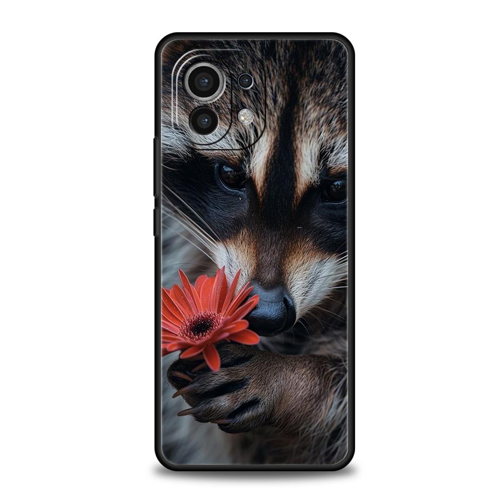 

Чехол для телефона для Xiaomi Mi 17 Pro Max 15 14 13 12 11 Ultra 15T 14T 13T 12T 11T Pro Lite Мягкий ТПУ корпус Енот Fundas Capas Xiaomi 13 Ultra