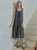 Avang Ethnic Pattern Ribbon Dress - Black