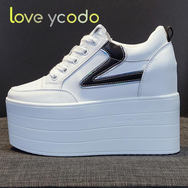 Spring and Autumn Women's Natural Leather Thick Sole Fashion Casual Shoes