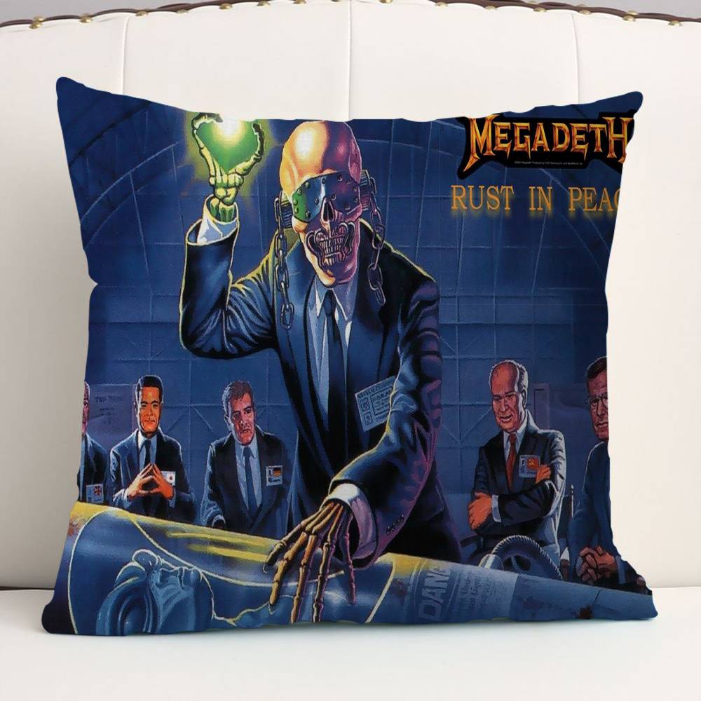 Heavy Metal Rock Roll Music M-Megadeths Pillow Cushion Cover Pillowcase Living Room Sofa Home Decor Customized