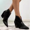 Boots Fashion Roman Thick Heel Pointed Flanging Women's Shoes