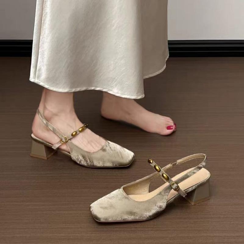 Модные сандалии на высоком каблуке с плетеным верхом и квадратным носком в французском стиле, летняя модная женская обувь из кожи и ткани на среднем каблуке, zapatos mujer