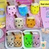 Adorable Milk Tea Cup Plush Keychain Doll