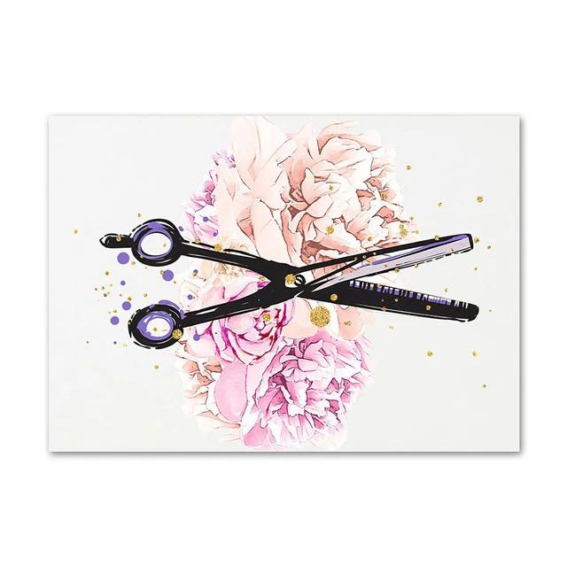 Hair  Salon Canvas Painting Decoration Aesthetic Wall Art Living Room Home Decor Gift
