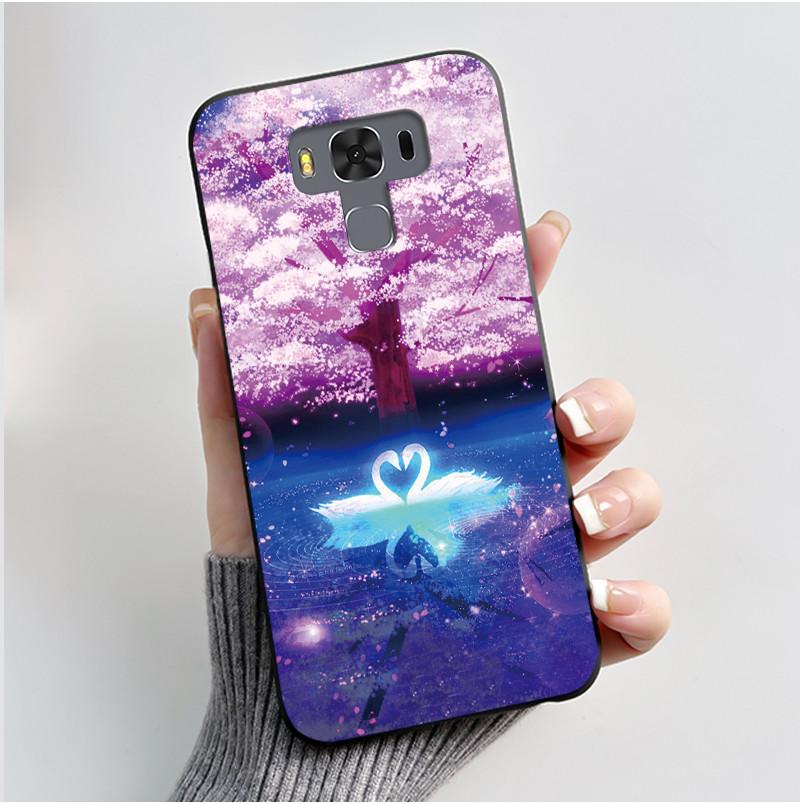 Case For Asus ZenFone 3 Max ZC553KL Capa Coque Cute Cartoon Printing Shell Protective Cover Soft Silicone Black Casing Funda
