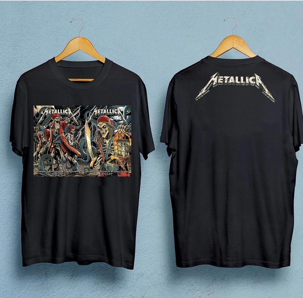 Metallica M72 Tour 2025 T-Shirt Tampa FL Raymond James Stadium Reprint Unisex T-Shirt XXL