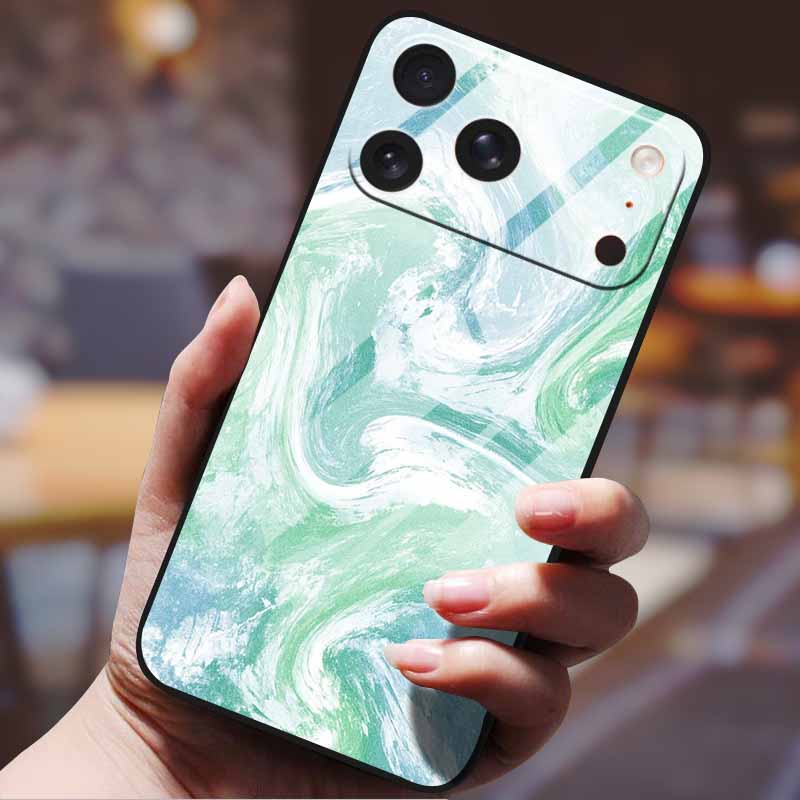 Phone Case for Iphone 17 Pro Max Iphone17 Air Tempered Glass Hard Back Cover Bumper 17pro Funda Cartoon Anime Fashion Pattern