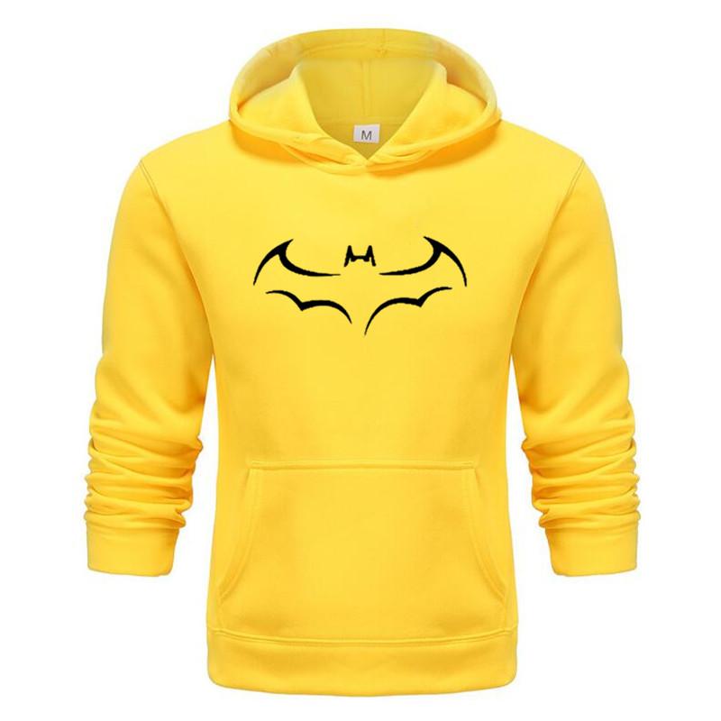 Moda Yarasa Baskılı Erkek Kapüşonlu Sweatshirt Sonbahar Kış Kapüşonlu Eşofman Üstü Günlük Erkek Kapüşonlu Sweatshirt Ceket Sudadera Hombre Kapüşonlu Sweatshirtler Erkek