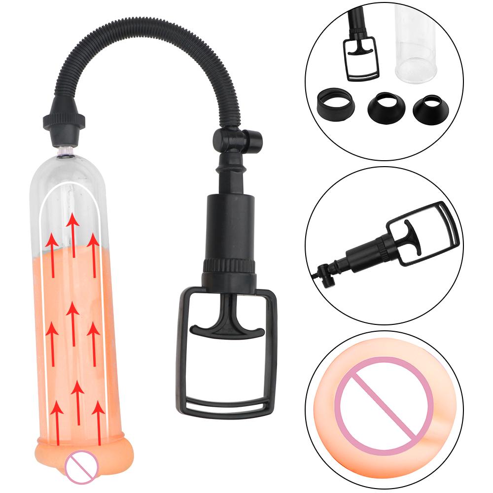 Powerful Vacuum Penis Pump Penis Enlargement Extender Male Masturbator for Adult Sex Products Sex Toys For Men Realistic Vagina Delayed Ejaculation