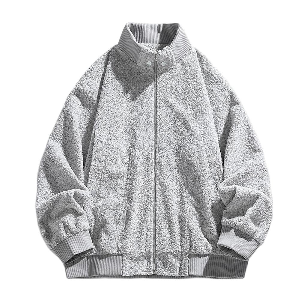 Men's Large Size Baseball Coat More Relaxed Leisure Hairy Jacket