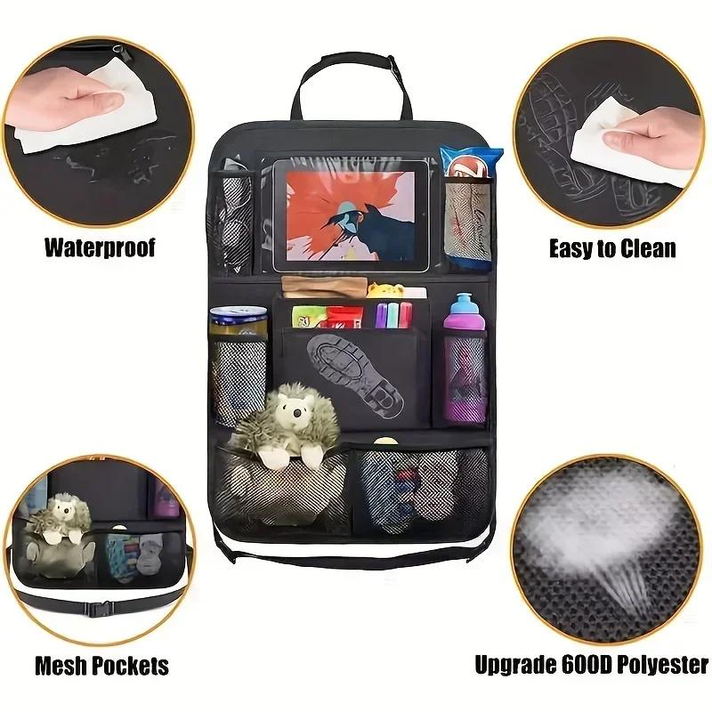 1pc-Multi-Pocket Car Seat Organizer - Waterproof, Durable Material-Perfect for Road Trips and Daily Use-Great Gift for Holidays