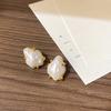 New Elegant French Baroque Pearl Earrings Korean Fashion Jewelry For Woman Girls Exquisite Unusual Accessories