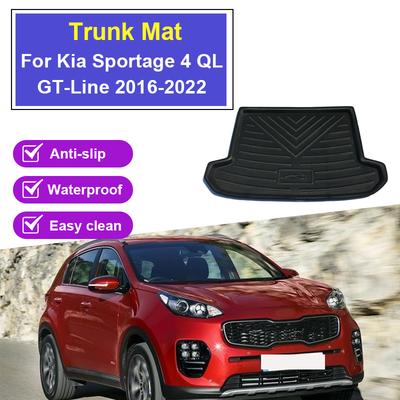 Car Rear Trunk Mat EVA For Kia Sportage 4 QL GT-Line 2016-2019 Anti-slip Cargo Trunk Boot Tray Floor Rug Parts Auto Accessories