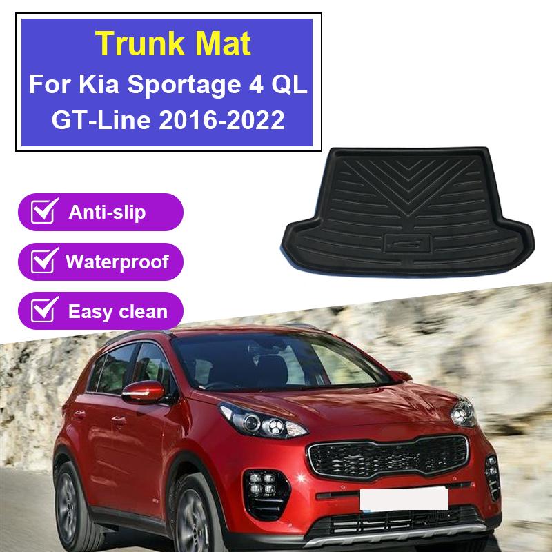 Car Rear Trunk Mat EVA For Kia Sportage 4 QL GT-Line 2016-2019 Anti-slip Cargo Trunk Boot Tray Floor Rug Parts Auto Accessories