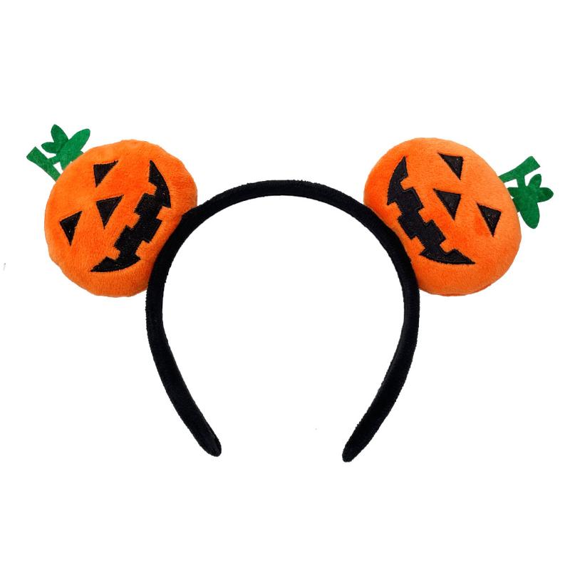 Bandeau Citrouille d'Halloween Accessoire de Costume Festif Mignonne Poupée Cartoon Bandeau pour Cheveux Style Sombre Tendance Personnalité Couvre-chef Unisexe
