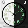 Modern 12inch Glow in The Dark Clock Energy-Saving Non-Ticking Silent Quartz Clock Hanging Plastic Wall Clock Bedroom