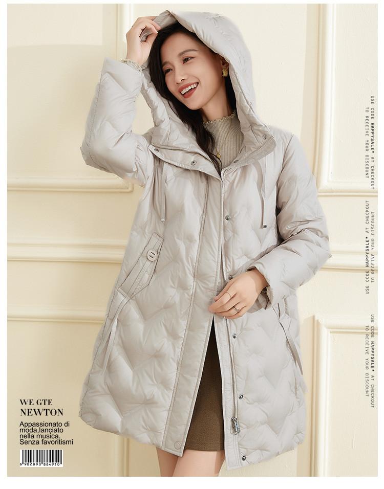 [Down Jacket] Autumn and Winter Thick 90 Duck Down Medium to Long Women's Coat