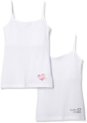 Garo Junior Mesh Finish with Size 160 To Japanese Size 470638 Camisole, Double-Breasted, 2-Piece Set, Accent, Girls', White, (equivalent 160),