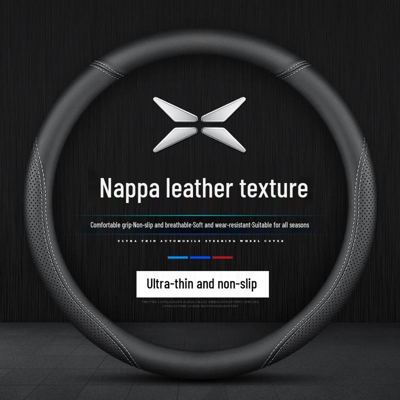 Xpeng Motors Genuine Leather Steering Wheel Cover for P7, P5, G3, G9 - All Season Grip