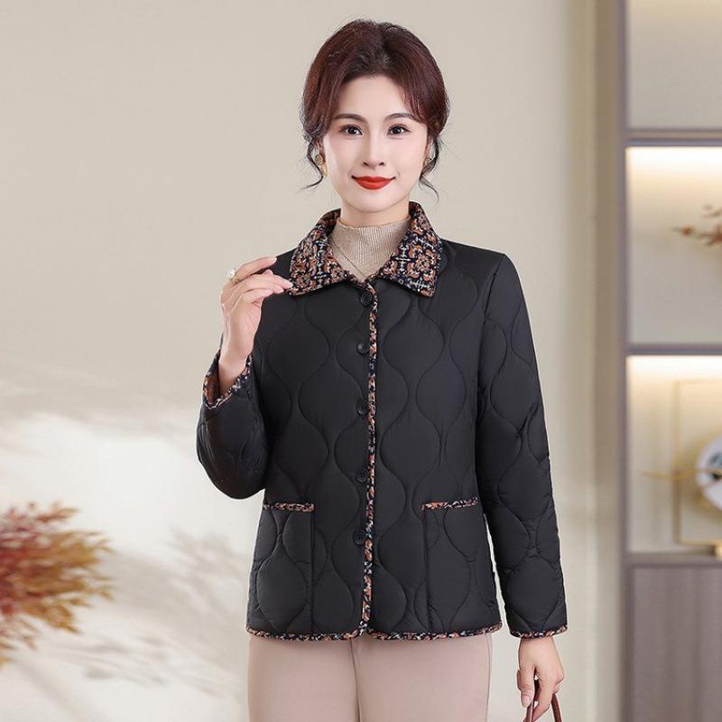 Lapel small cotton-padded clothes, versatile autumn and winter women's clothing, add thickened short coat