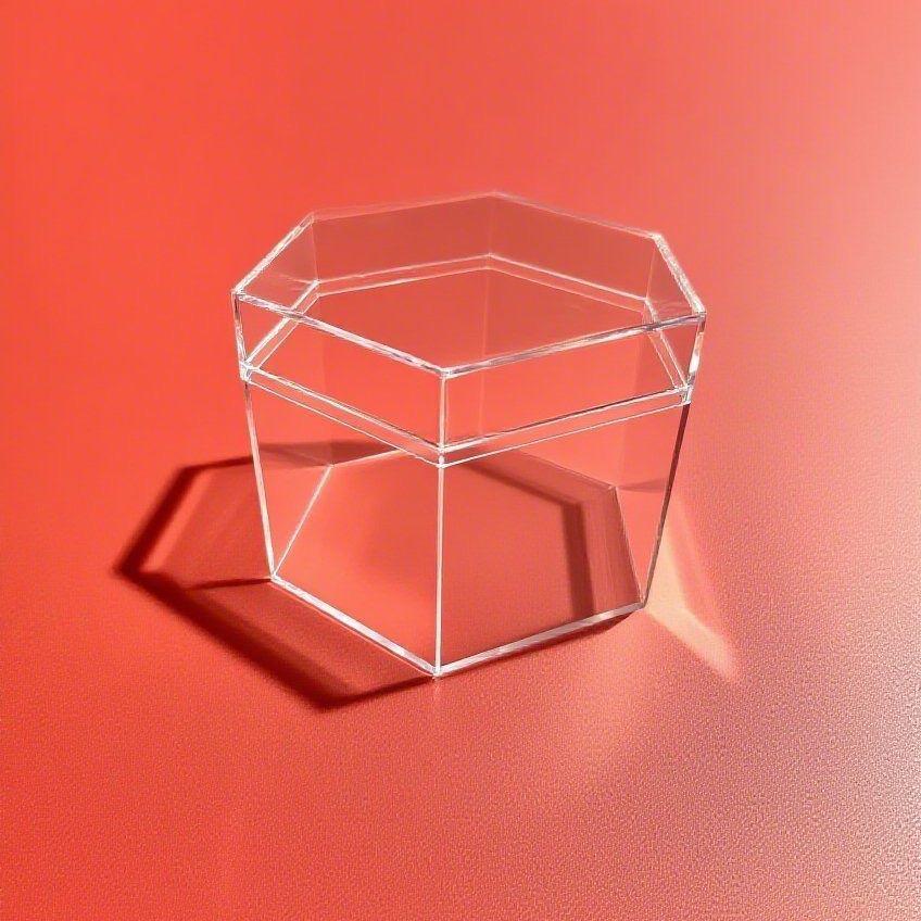 Transparent Square Acrylic Storage Box for Figures - Dustproof Food-grade Plastic, PS Wedding Candy Box with Lid