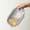 Stainless Steel Rectangular Container for Leftover Stackable Food Storage Bowl with Lid Multipurpose Lunch Holder