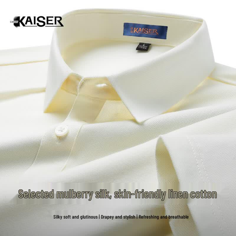 Kaiser Men s Mulberry Silk Linen Blend Short Sleeve T-Shirt 2XL