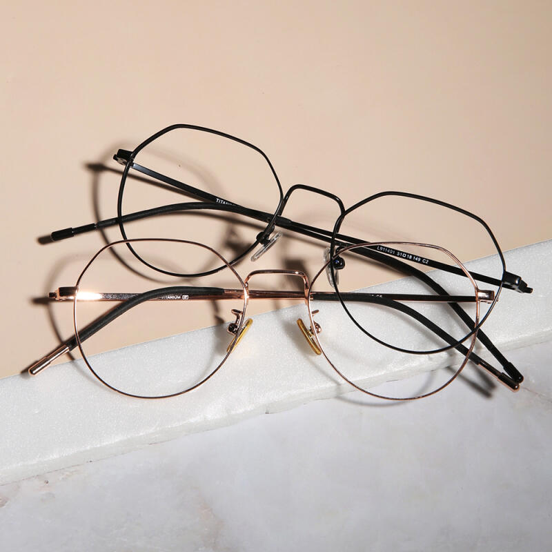

Unisex lightweight titanium fashion glasses 8853 black